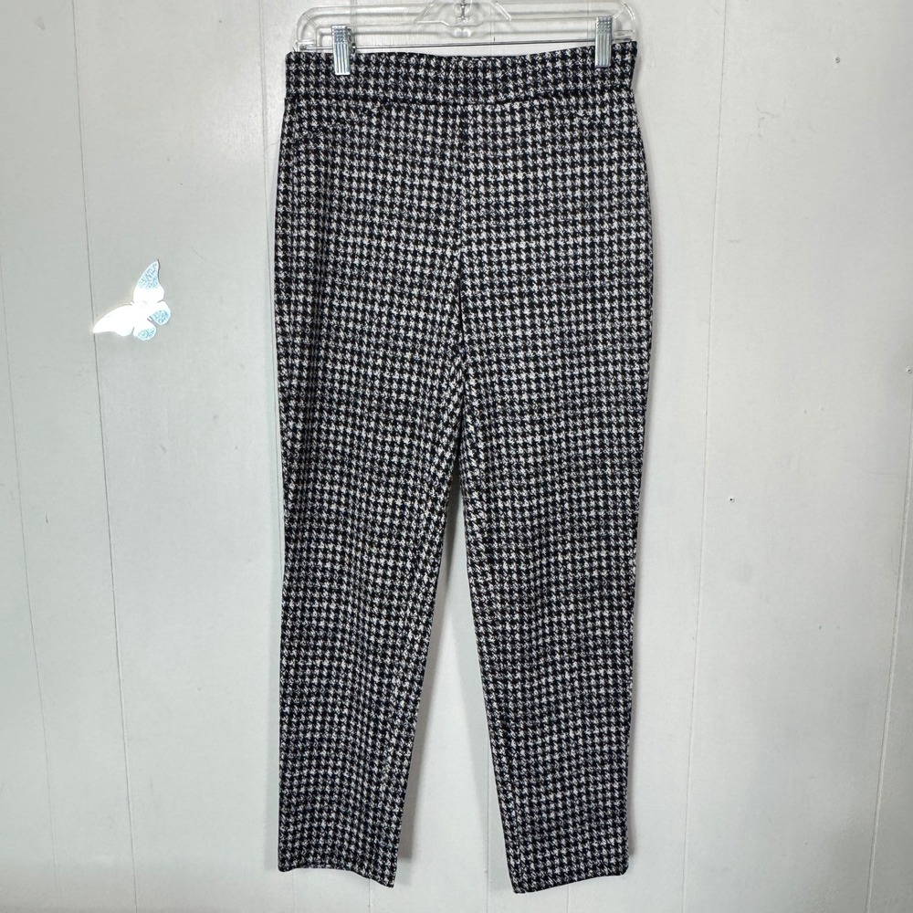 MICHAEL Michael Kors Houndstooth Slim Leg Pants Women's Size Medium Cropped